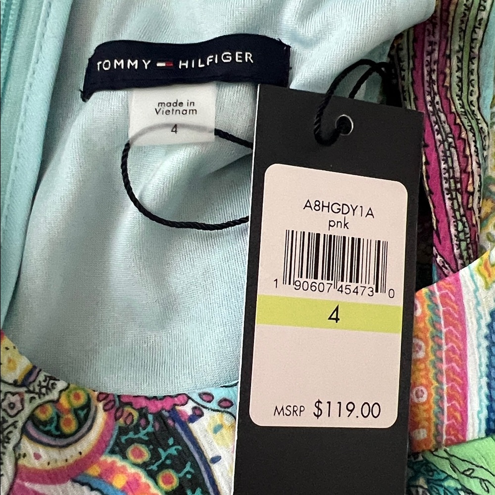 Tommy Hilfiger Paisley Midi Dress Size 4 Boho Resort Anthropologie Style NWT - Picture 7 of 11